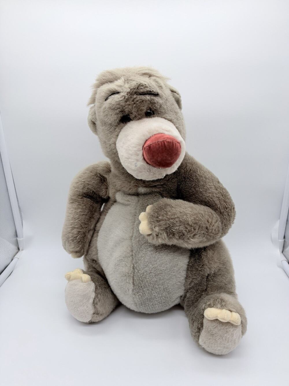 Vintage Walt Disney Jungle Book BALOO Gray Bear Plush Stuffed Animal Toy 14"